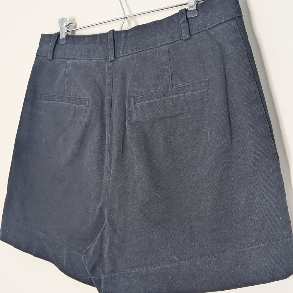 Frank And Oak Women's Size 14 Black High-Rise Shorts Organic Cotton - Picture 3 of 8
